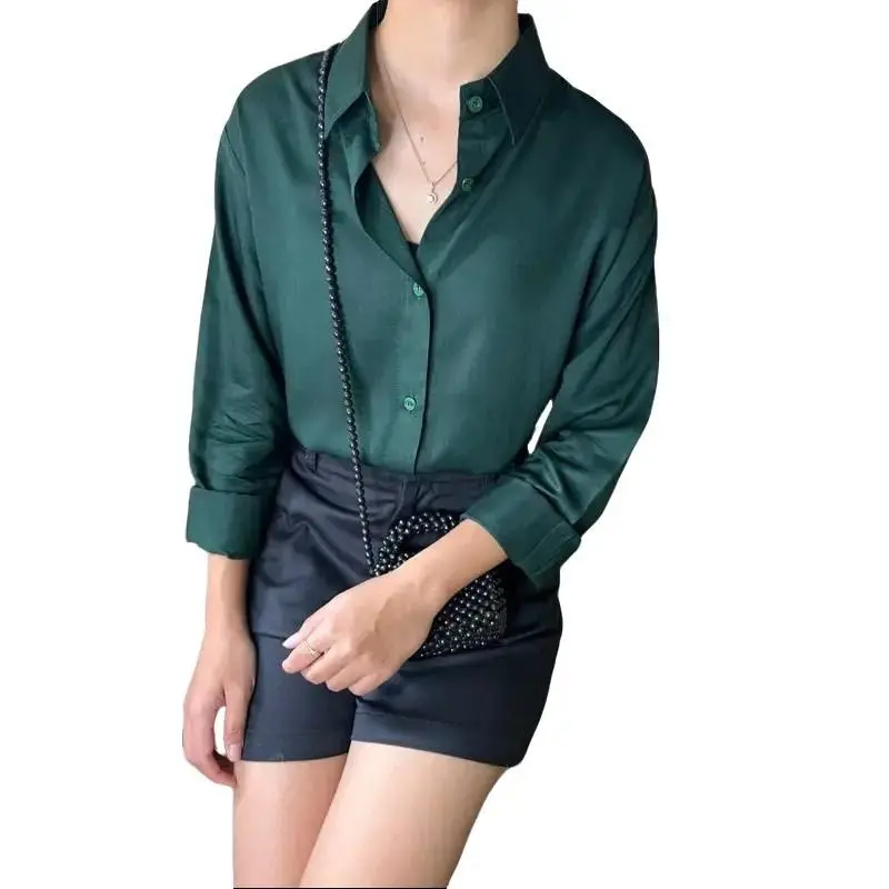 Kemeja Wanita Polos Tangan Pajang Baju Atasan Cewek Oversize By AS Fashion