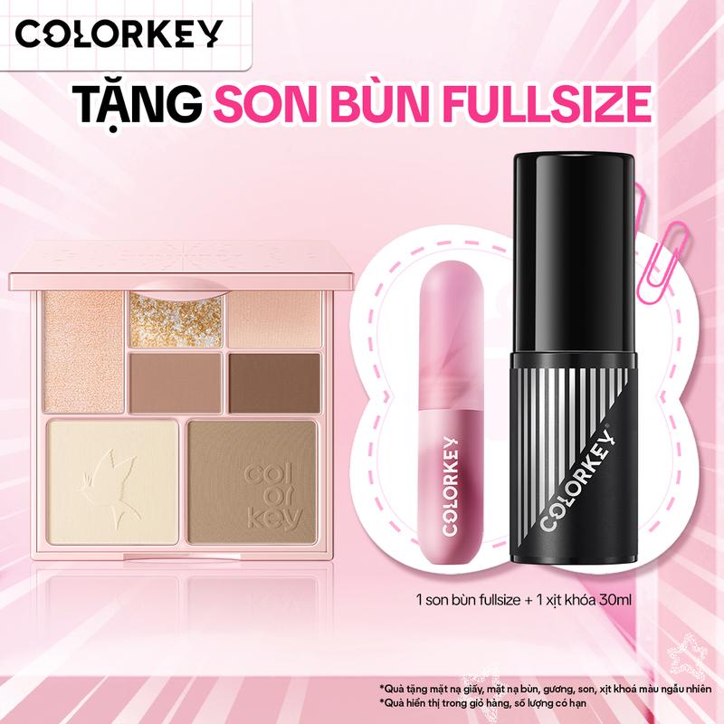   EX-TUN PHẠM  Bảng Phấn Trang Điểm Đa Năng 7 Màu COLORKEY Dễ Sử Dụng Cho Cả Người Mới 14.6g 