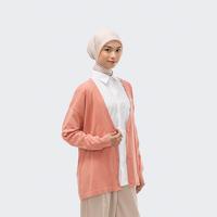 Gambar RiaMiranda x One Fine Sky - Odie Cardigan - Coral Pink, S/M dari RiaMiranda Official Account Kota Tangerang 5 Tokopedia