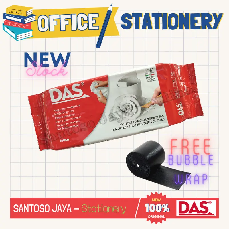 DAS Clay Modelling Materials WHITE - PUTIH - TERRACOTTA - COKELAT 500 Gr 0