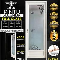 Gambar JAYCO Pintu Kamar Mandi Aluminium Premium Full Glass White - Ambil Sendiri, Kanan dari PTJAYCO Kab. Tangerang 5 Tokopedia