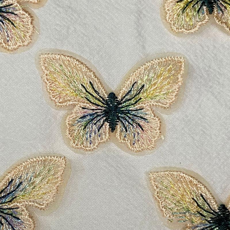 4cm colorful butterfly design lace applique fabric embroidery lace textile border lace clothing accessories 5