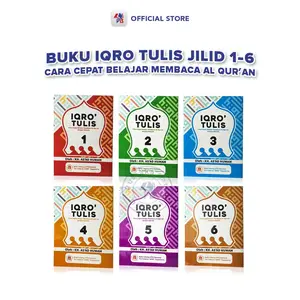 Buku Paket IQRO Tulis Jilid 1-6 : Cara Cepat Belajar Membaca Al Quran Dengan Menulis Ukuran 15x20 Cm / AMM - AMM