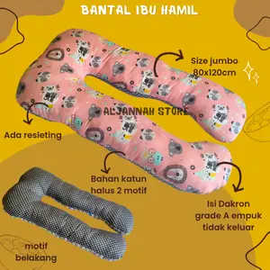 Bantal ibu hamil bantal bumil jumbo motif bolak balik
