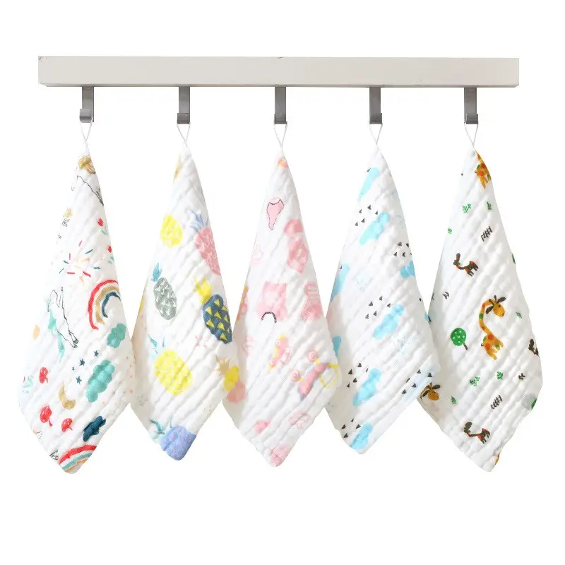 6 Layer  Gauze Handkerchief Muslin (25 x25) x 1 Pcs