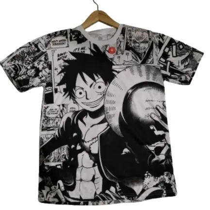 [LIVE] Tshirt Luffy  Edition | Kaos Distro | Mohon Notes Gambar Combed Motif 4