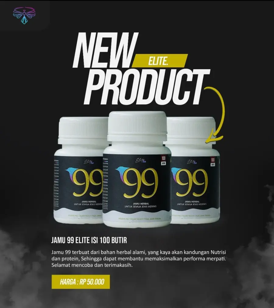 JAMU ELITE 99 MERPATI ELITE 99 HERBAL JAMU STAMINA POWER BURUNG LOMBA GIRING