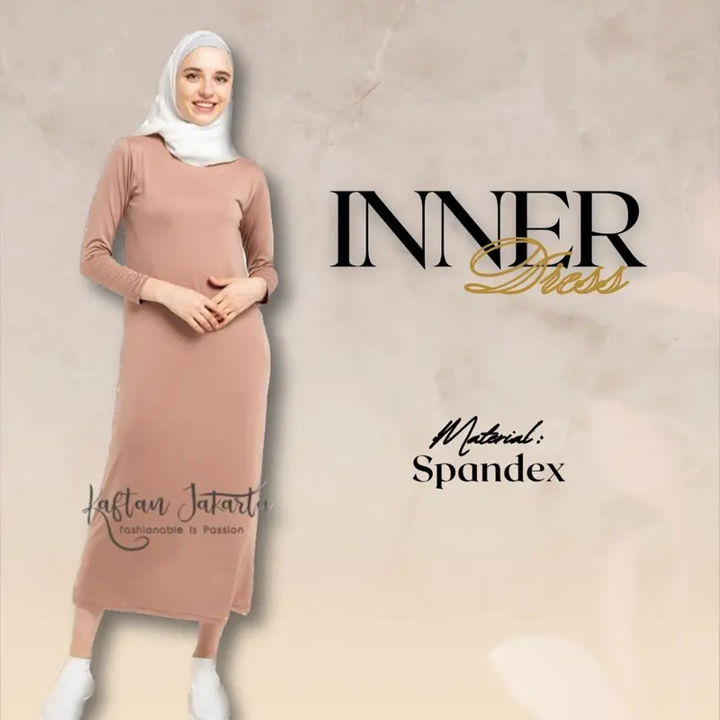 Kaftan Jakarta - Inner Manset Dalaman Kaftan Model Dress Strech Lentur Fit to Jumbo 0