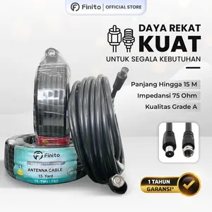 Finito Kabel Antena Finito 9M 10M 13M 15M untuk Tv2 Original Parts Kualitas Super /Kabel Antena Indoor Dan Outdoor Cable