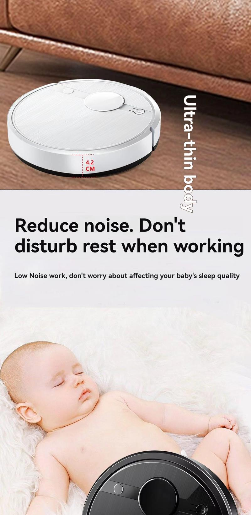 Product Introduction of Sweeping and mopping robot Household cleaning machine Lazy portable multi-functional intelligent robot vacuum cleaner 10