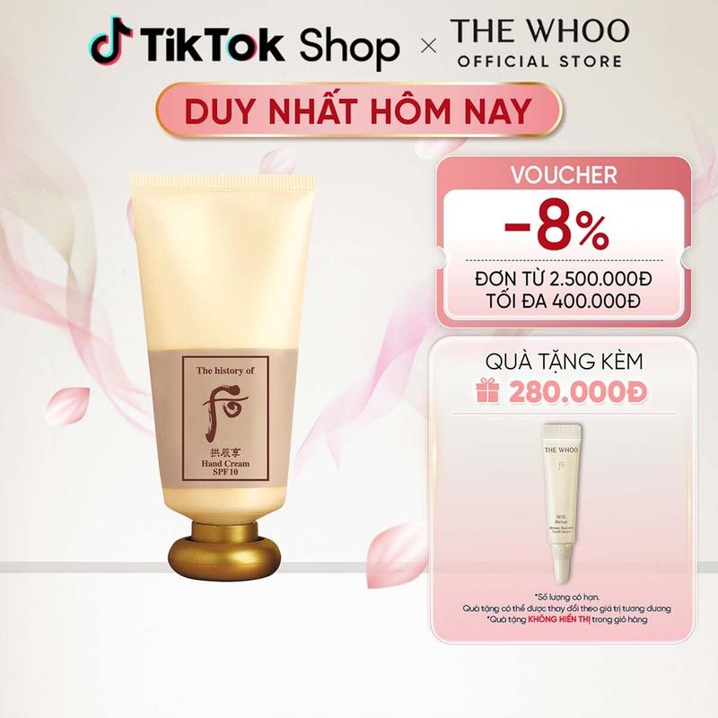 THE WHOO OFFICIAL Kem dưỡng da tay The Whoo Gongjinhyang Royal Hand Cream 85ml