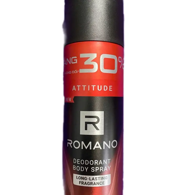 Xịt Khử Mùi ROMANO Attitude Hương Nước Hoa 195ml - Ngăn Mùi Toàn Thân Dưỡng Thể 0