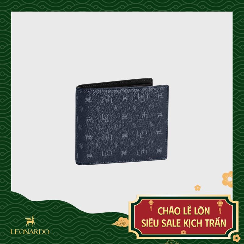 Ví Da Nam Monogram Neo RFID Chất Liệu Da Microfiber Cao Cấp Thương Hiệu LEONARDO
