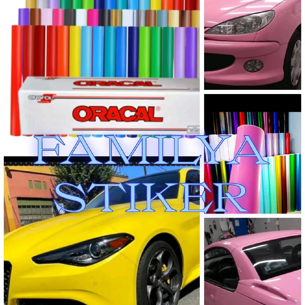 Stiker sekotlet Mobil ORACAL LEBAR 127CM stiker sekotoet mobil biru glosy Pink glosy setiker sekotlet mobil ori oracal