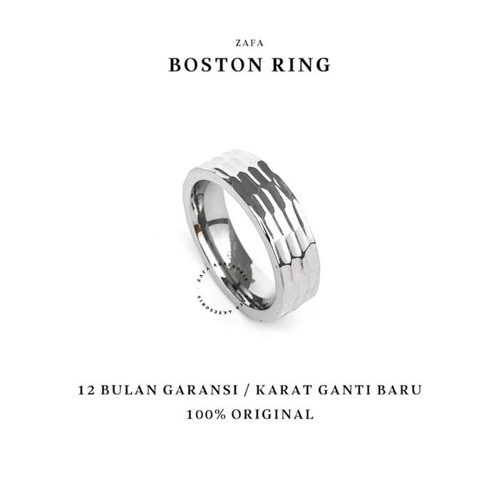 Gambar Zafa Cincin Stainless Steel Pria Anti Karat 6mm - Boston - Silver, 8 dari Zafa Aksesoris Kota Depok 5 Tokopedia