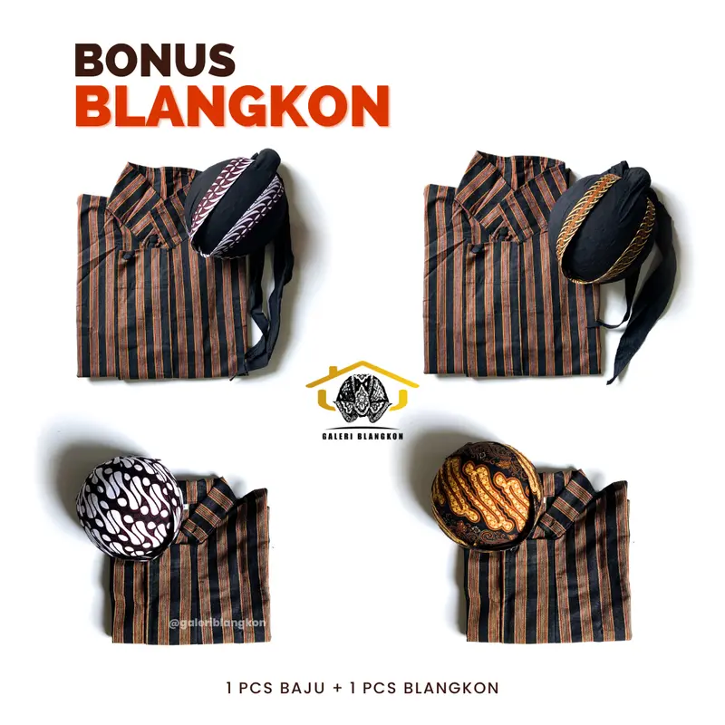Baju Lurik Pria Anak & Dewasa | Surjan Pakaian Baju Tradisional Adat Jawa | Laki-laki Balita/TK/SD/SMP Parsel Bayi Baju Dalang Anak-Anak Cowok [Bonus Blangkon] 6