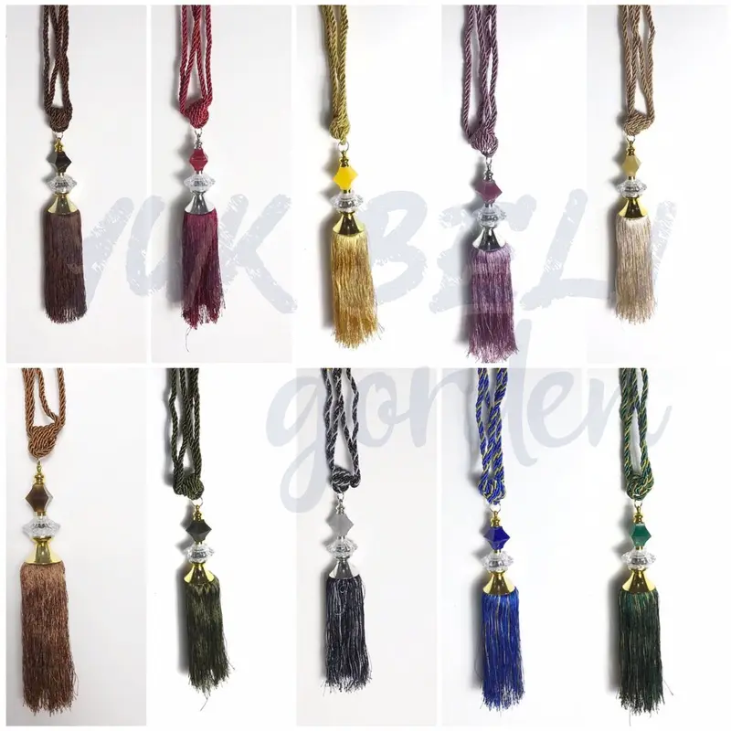 TASEL GORDEN / TASEL PIRAMID ( HARGA 1 PCS) MIN. ORDER 2 PCS (SEPASANG) / TALI GORDEN MURAH Coklat Hijau Kuning Merah 2