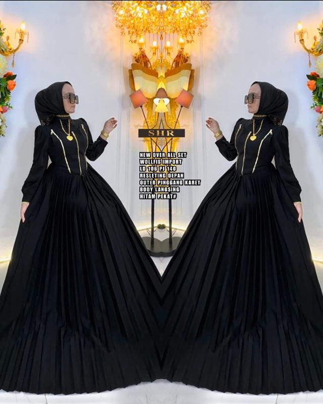 SHR MAXI DRESS PRINCES SALUR WOLPIS ORI SHR 100% KODE GAMIS INCESS Dengan Desain Elegan dan Nyaman