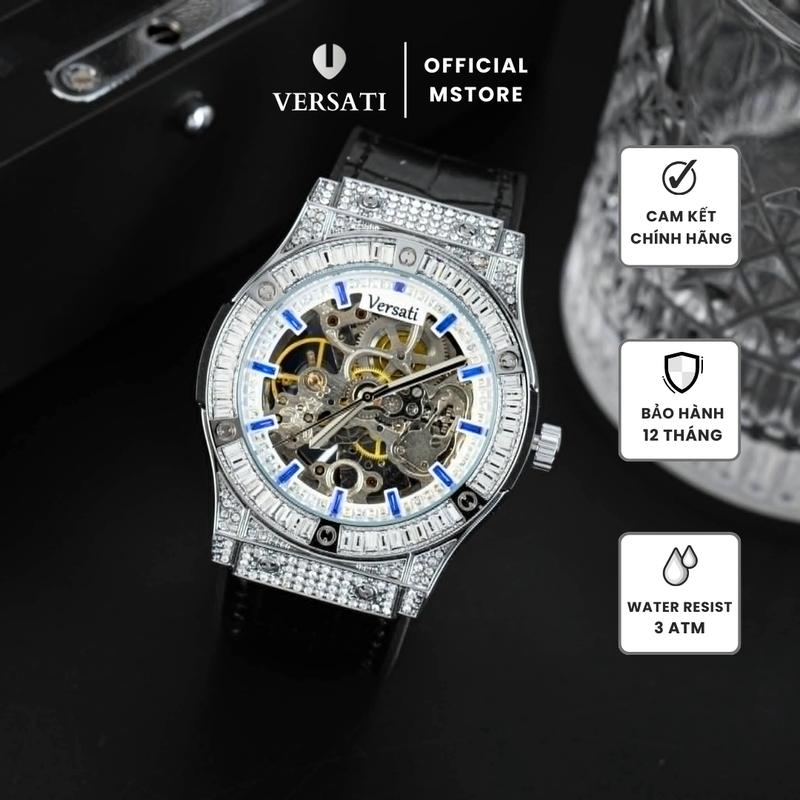[ MS STORE - VŨ VĂN KHẢI ] Đồng Hồ Nam CƠ VERSATI Phiên Bản Lộ Cơ Cao Cấp Thời Trang, Sang Trọng, Chống nước tốt- M198