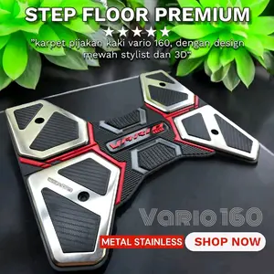 Motopad27 Karpet Vario 160 pijakan kaki Vario 160 Karet Stainless