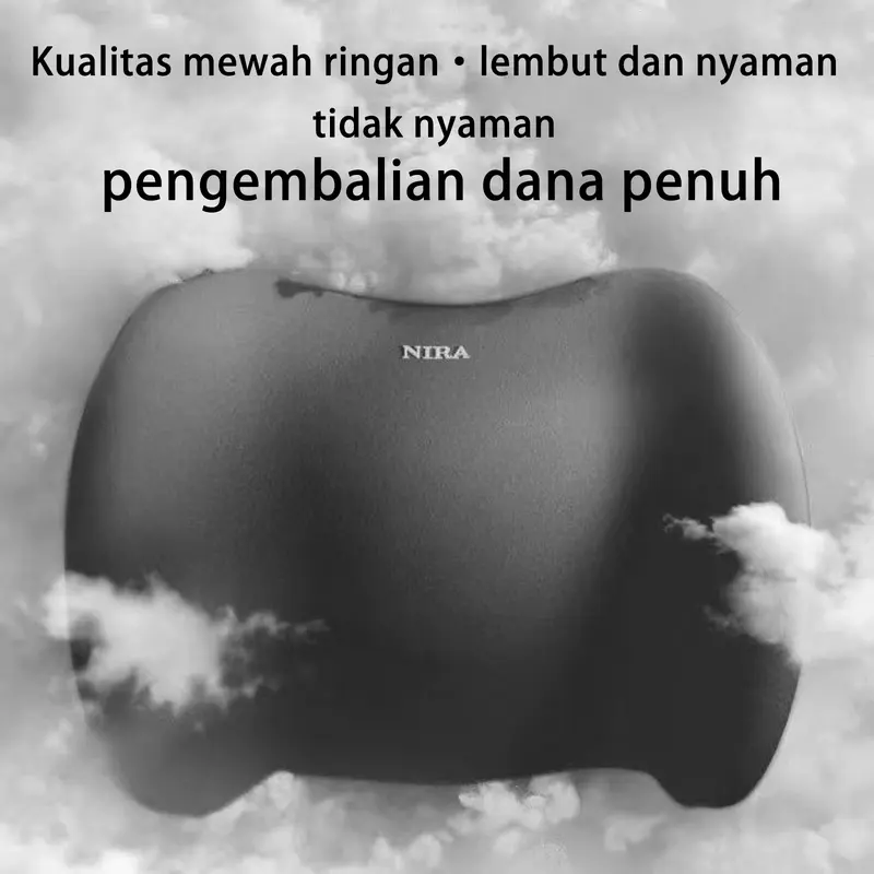 【COD】NIRACL Car Bantal Berkendara Mobil Set Penopang Leher dan Pinggang Hitam Bantal Leher Busa Memori Bantal Lumbar 5