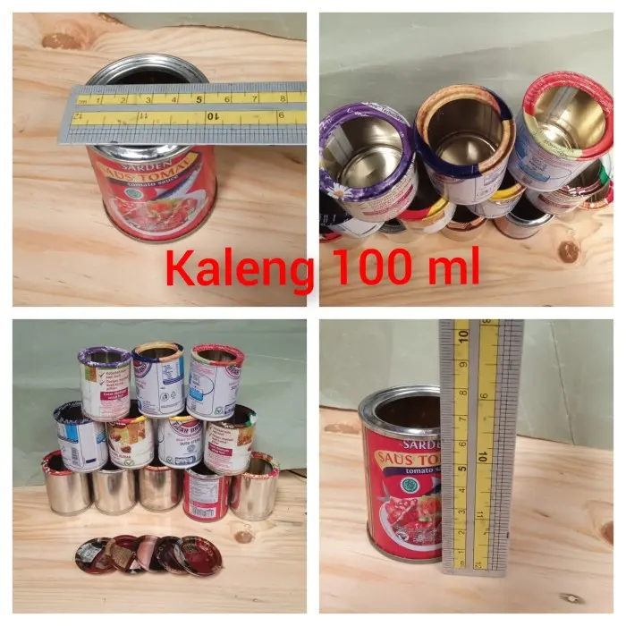 KALENG KOSONG + TUTUP PER PCS UKURAN  100 ML