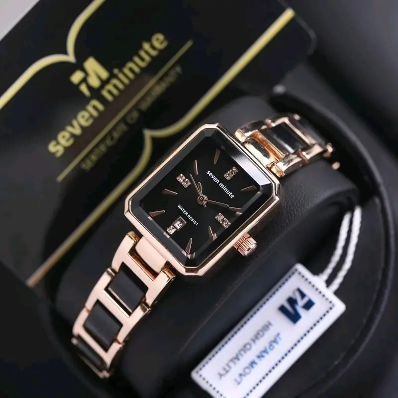 jam tangan cewe SEVEN MINUTE original Anti air rantai Mix keramik garansi 12 bulan