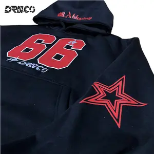 Hoodie boxy 66 DRN COMPANY sablon foaming dan reflektive menyala