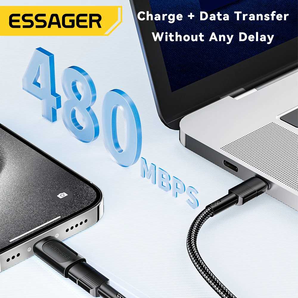 ESSAGER OTG Adapter Lightning Male to Type C Female Fast Charging 3A - EZJTL-HW01-P