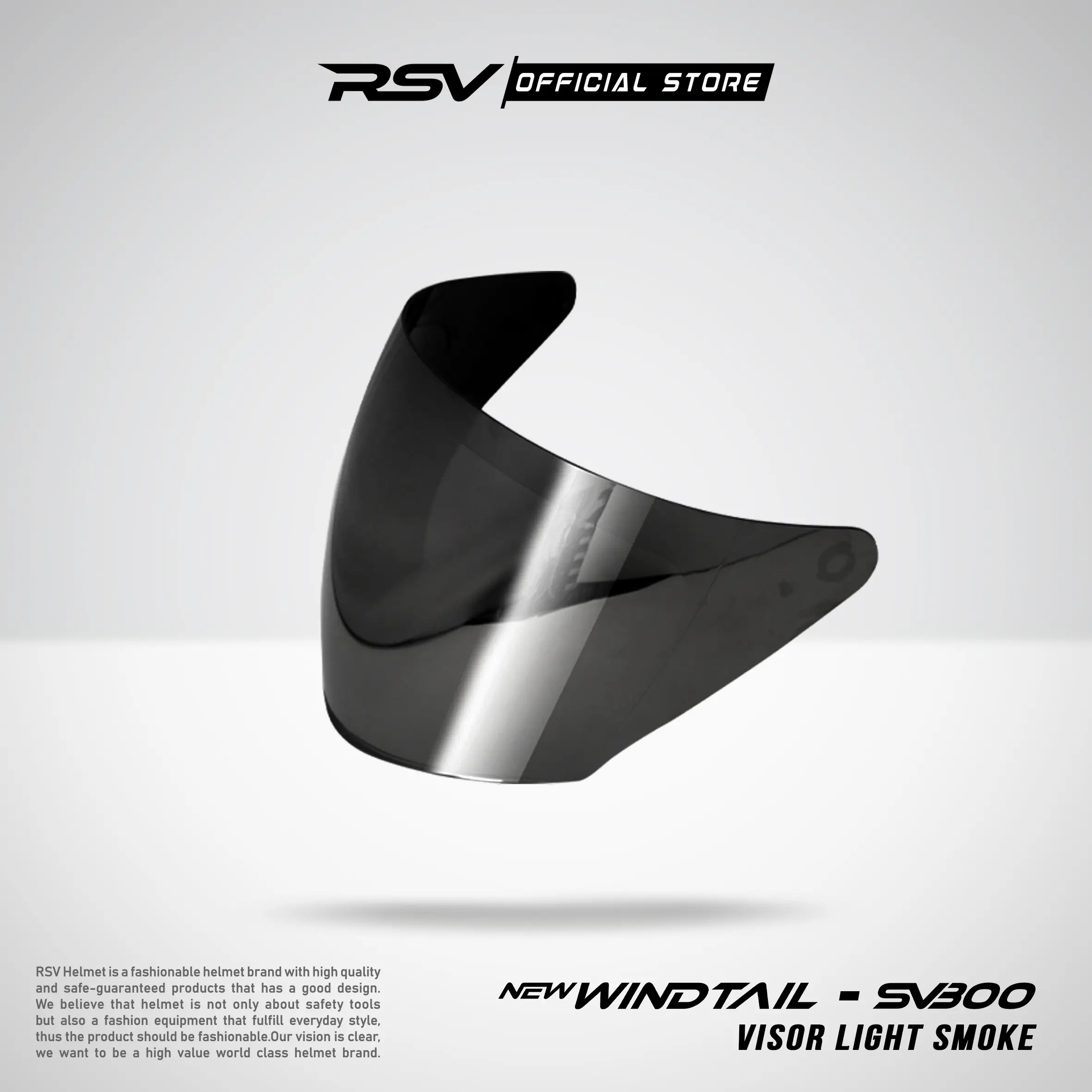 VISOR RSV SV300 DAN NEW WINDTAIL ( DARK SMOKE, LIGHT SMOKE, SILVER, BENING )