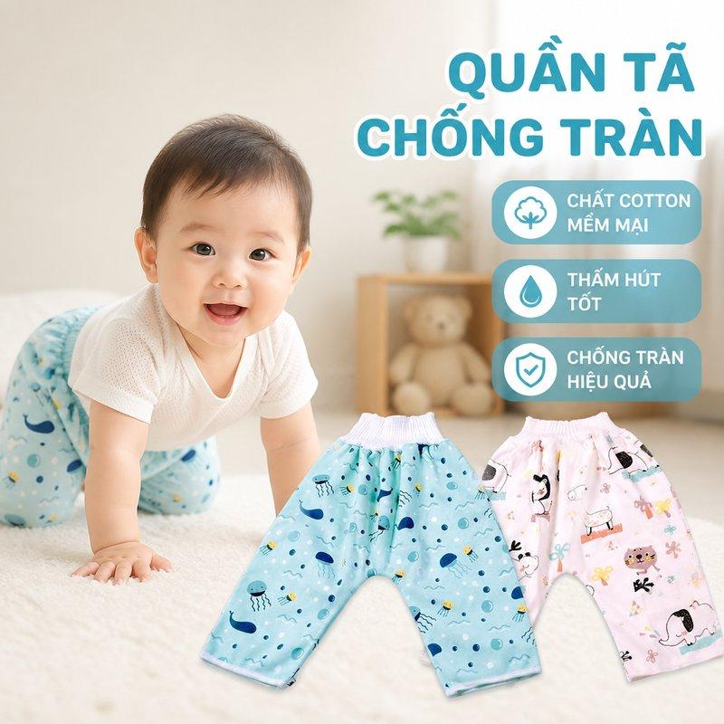 Quần tã vải cotton cho bé 0 đến 12 tháng, size M 0 đến 6 tháng hoặc L 6 đến 12 tháng, cotton, màng TPU chống nước, đáy polyester, thấm hút nhanh chống rò rỉ, không huỳnh quang, giặt tái sử dụng, unisex, dùng hàng ngày, ban đêm, quà tặng.