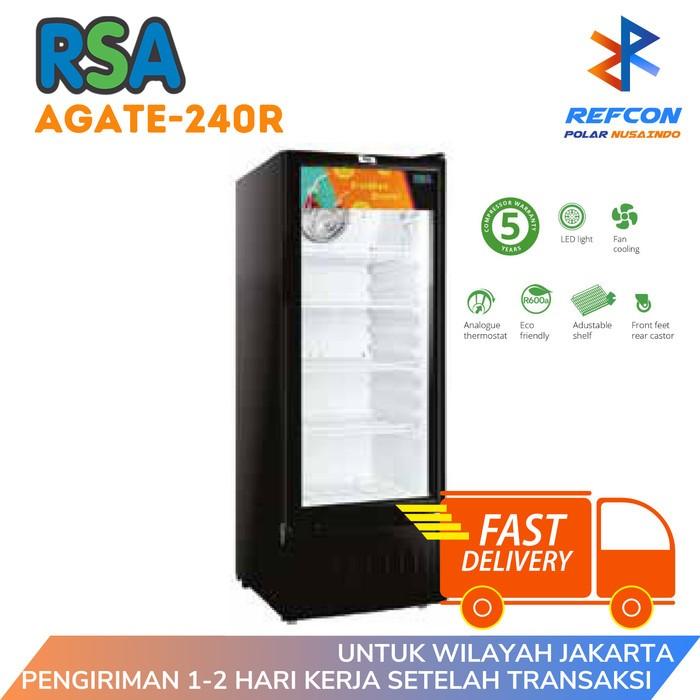 Showcase RSA AGATE 240N / AGATE240 N 4 Rak Display Cooler 222 Liter 0