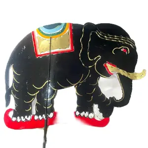 WAYANG GAJAH HARIMAU GARUDA KUDA GUNUNGAN PLONG DAN EMAS