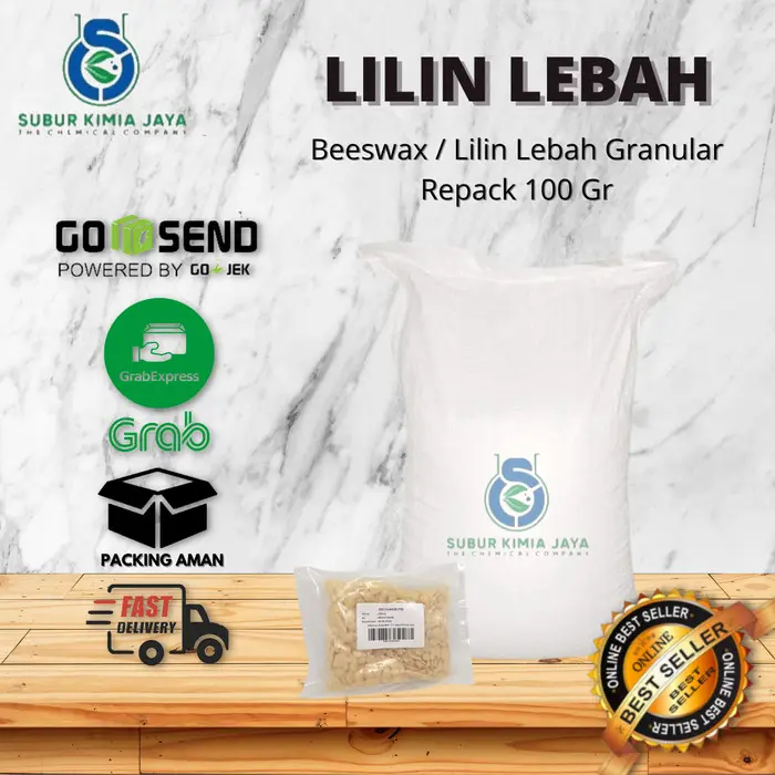 Beeswax Butir Sintetis 100 Gr / Synthetic Beeswax / lilin lebah