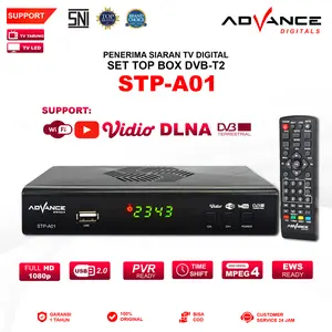 【COD】Advance STP-A01 Set Top Box STB Digital DVB Full HD Receiver TV Garansi Resmi 1 Tahun Antena Kabel
