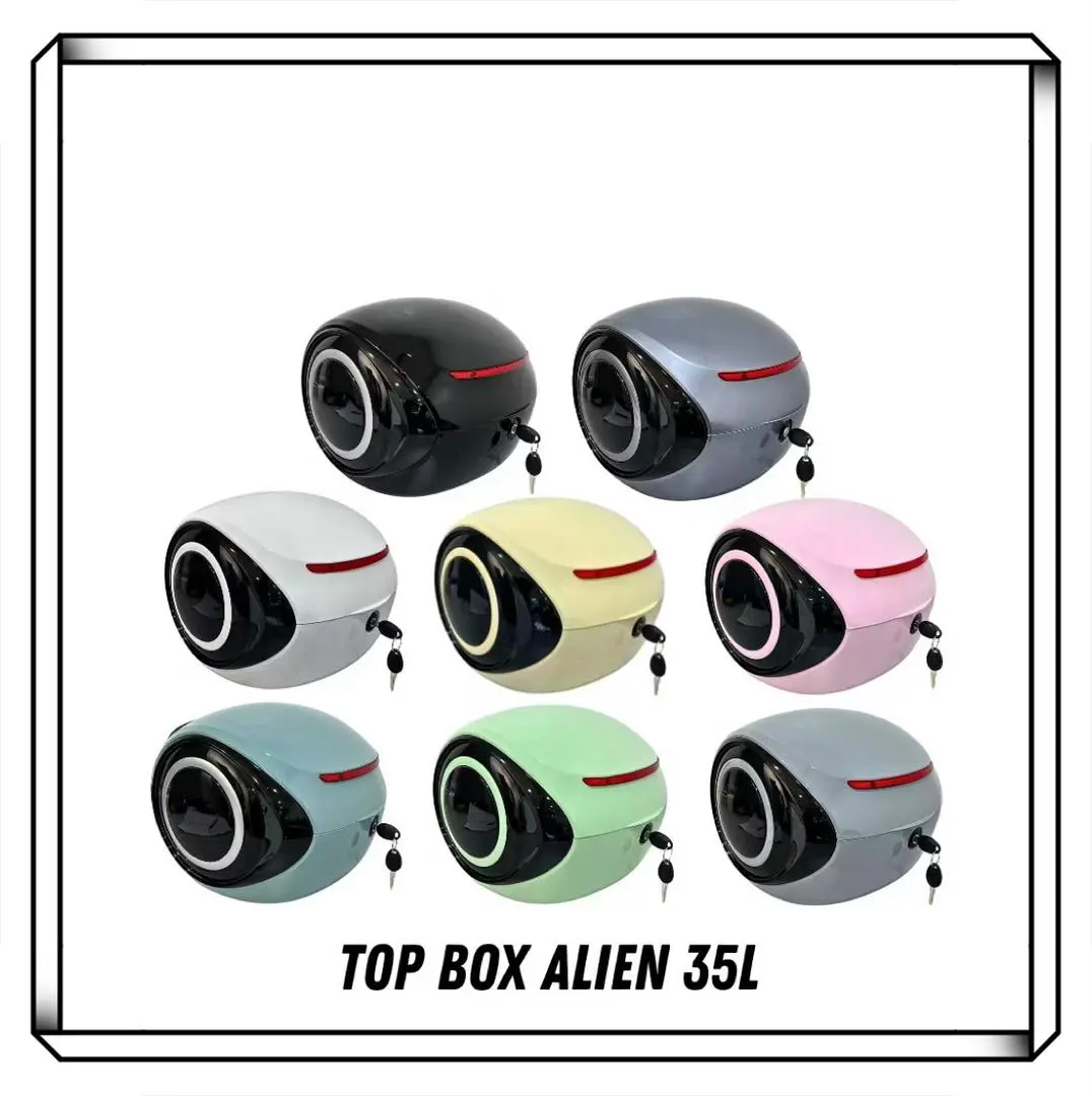 Top box alien siput motor box motor 35L Black Grey White Alien Series Bulat Siap Tapak Universal hot hot