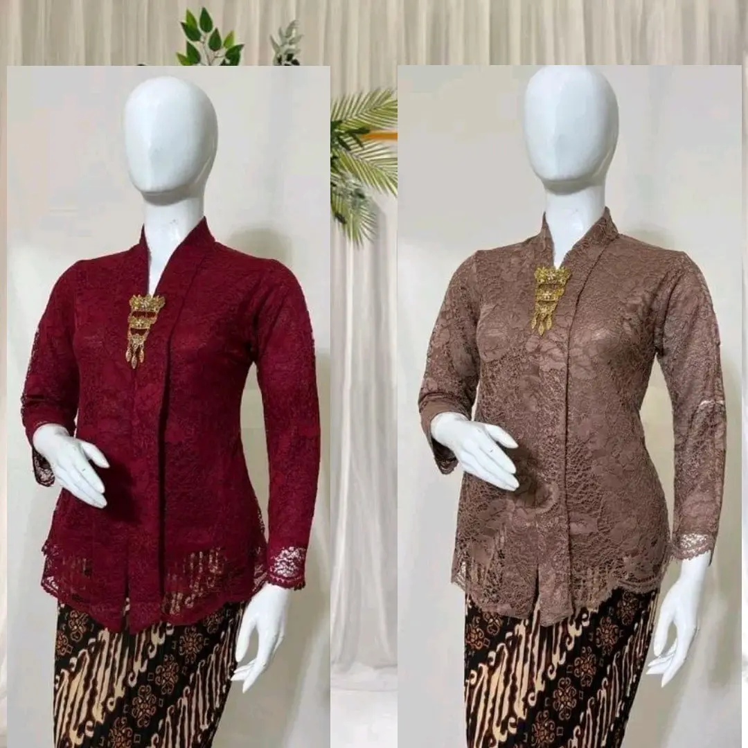 Atasan Kebaya Brokat Modern Floy Kartini Lengan Panjang Rekomendasi Baju Kondangan Dan Wisuda