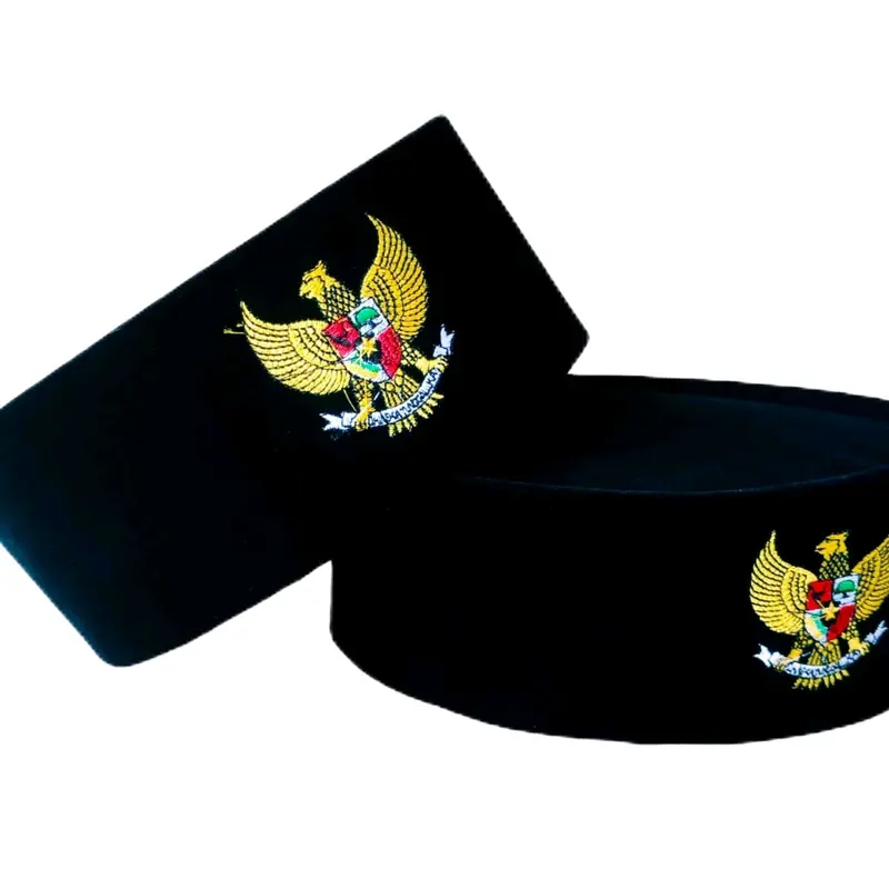PECI LOGO GARUDA, Peci Presiden Exlusive, Songkok Hitam Nasional Tinggi 9 cm 1