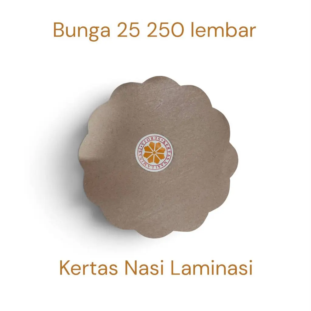 SEROJA Kertas Nasi Bunga Laminasi isi 250 Lembar Diameter 25 cm