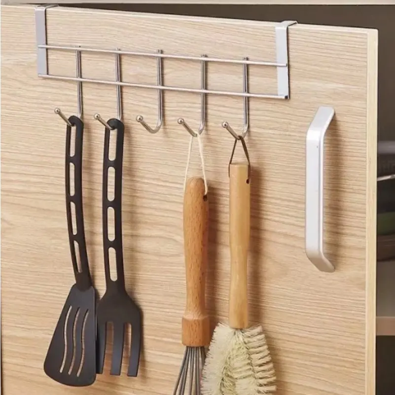 2PCS Hanger Stainless Door Hook Gantungan Baju Cantolan Tanpa Paku