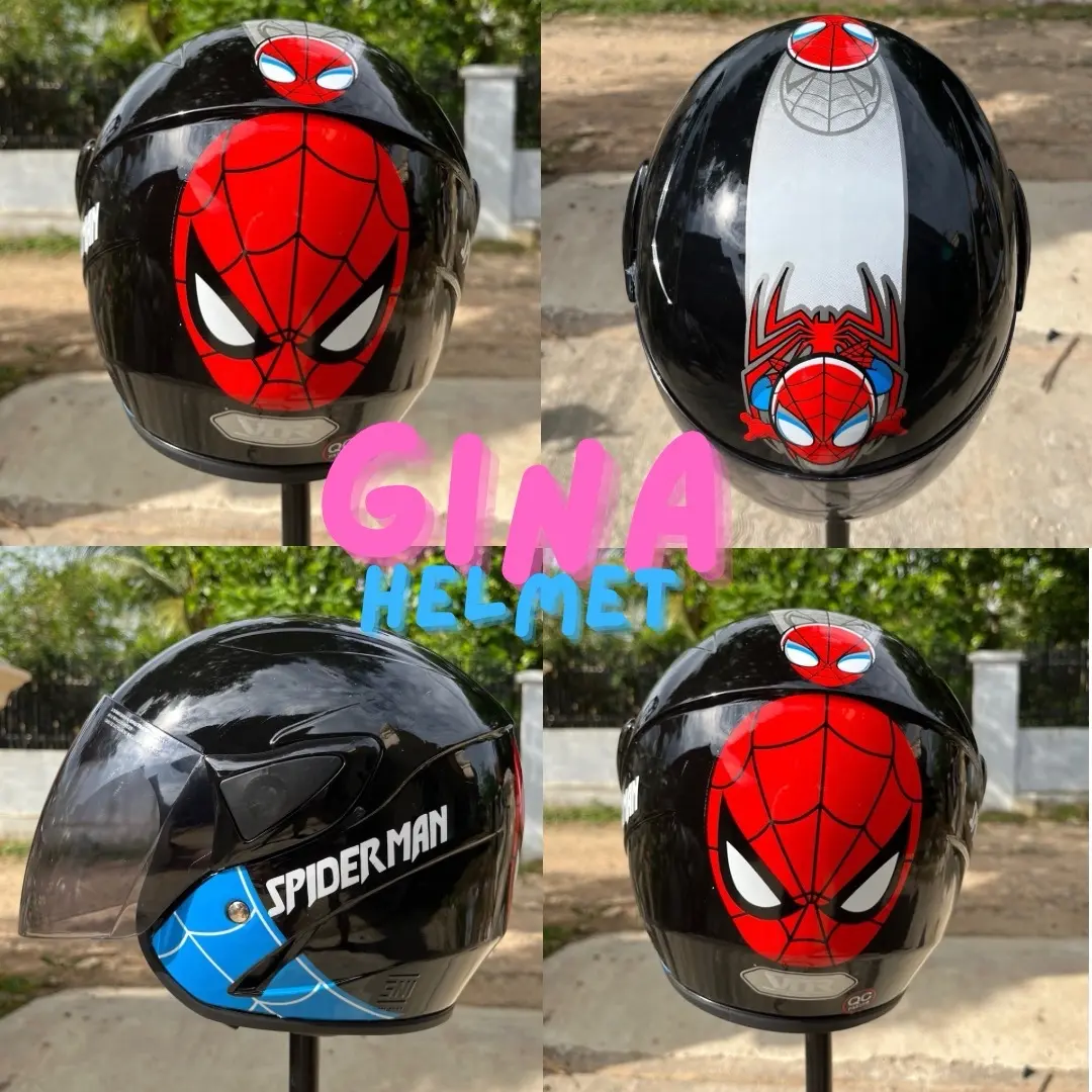 HELM ANAK USIA 3-7 TAHUN MOTIF COWOK KARAKTER BATMAN KACA SMOKE / HELM ANAK MOTIF COWOK STANDAR SNI