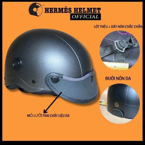Nón mũ bảo hiểm xe máy nam nữ nửa đầu CHÍNH HÃNG CAO CẤP BAO ĐẬP có lỗ thống gió 3