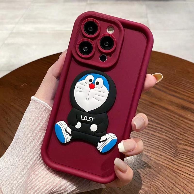 Product Introduction of Cartoon Doraemen  Phone Case for IPhone 11 15 14 13 12 Pro Max 6 6S 7 8 Plus XR XS MAX X Se2020 Case Soft Liquid Silicone Shockproof Protector Cute 3D Cover 29
