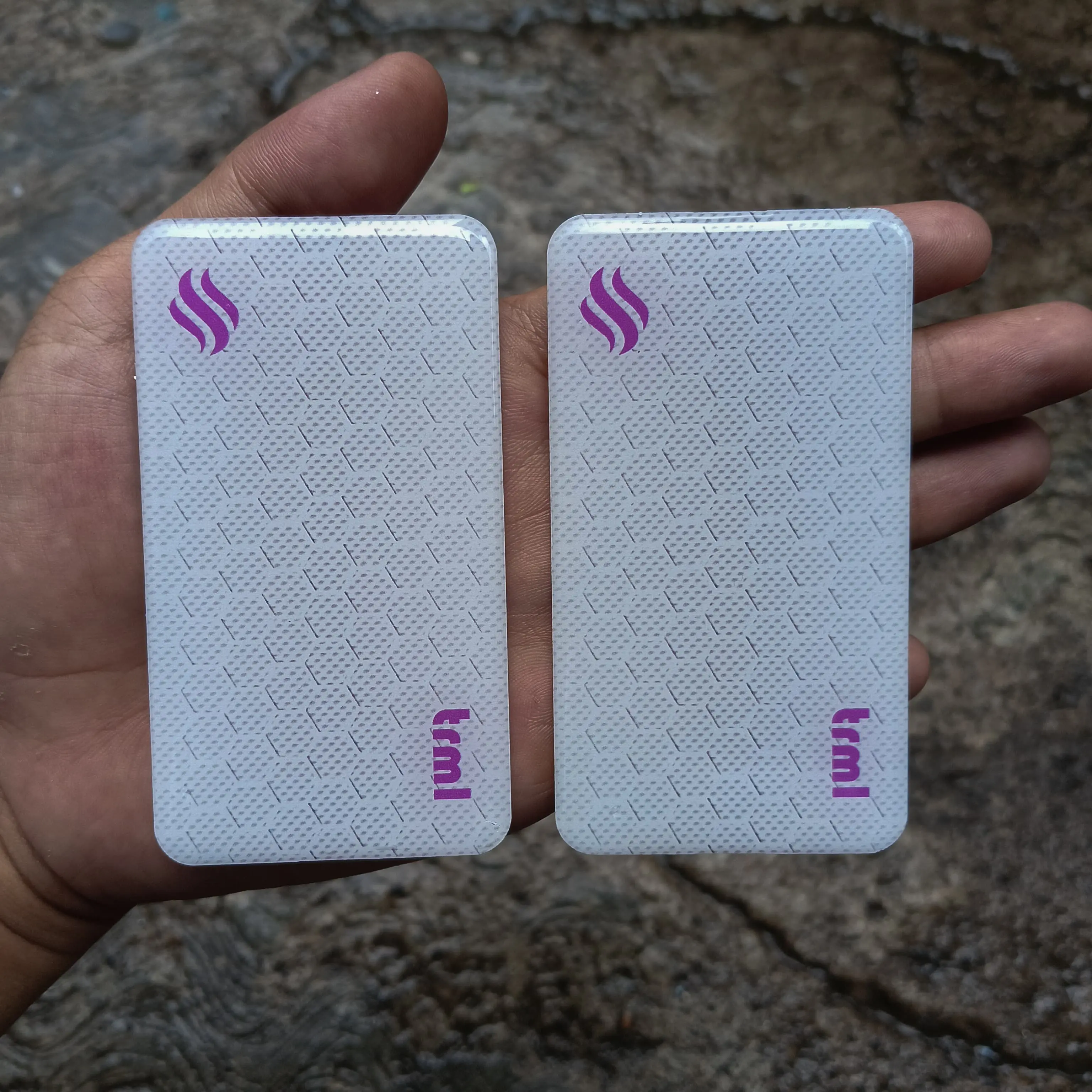 Backdoor Panel Acrylic T200 Carbon White Logo Ungu Glossy