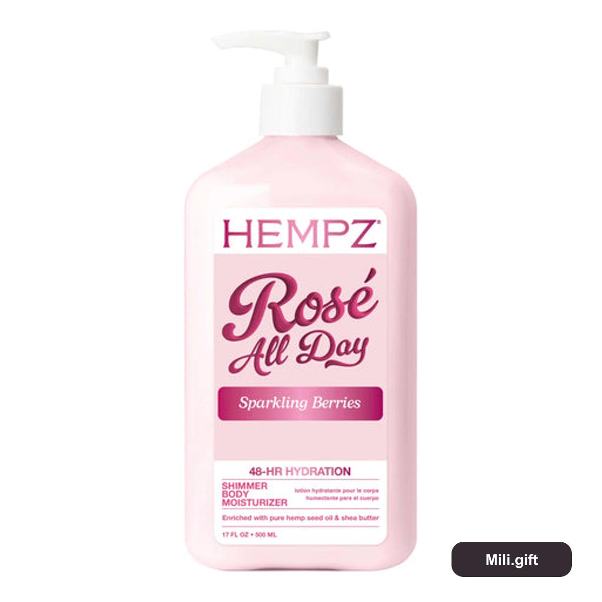 Sữa Dưỡng Thể Hempz Rose All Day Sparkling Berries Shimmer Body Moisturizer 17 fl oz / 500 ml