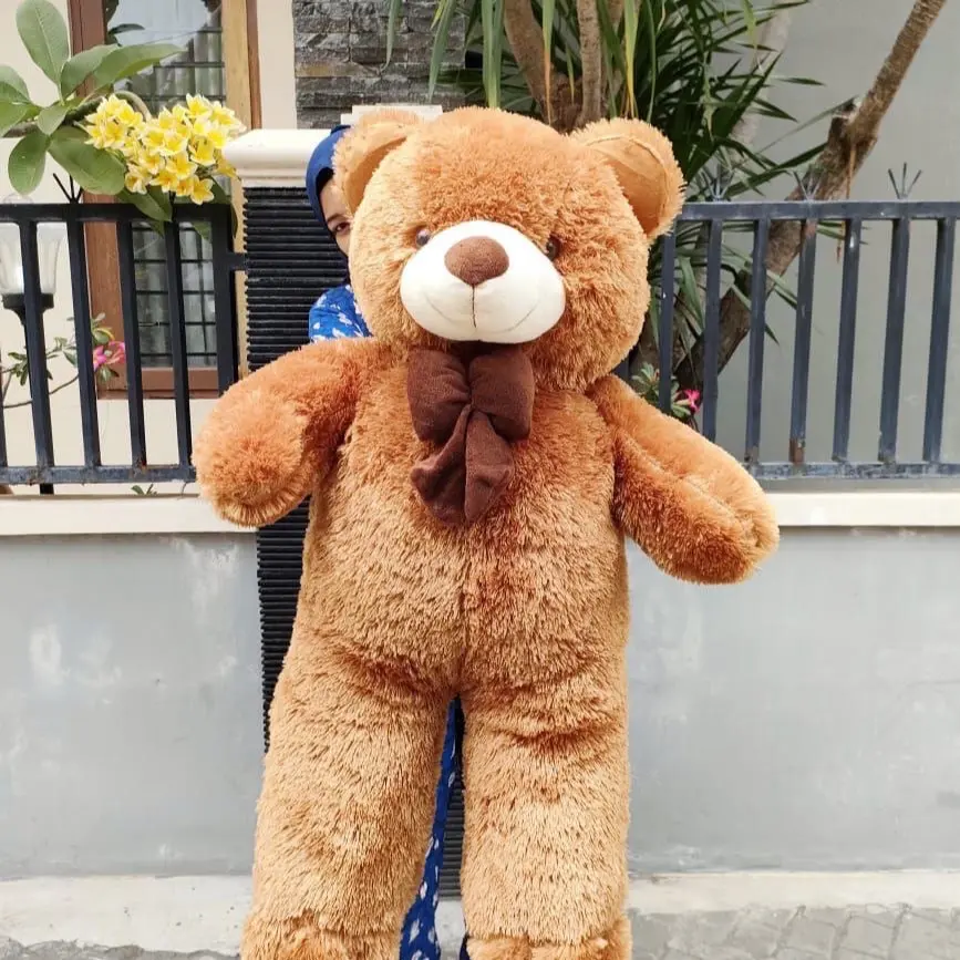 036 Boneka Beruang Pita Polos 90cm Jumbo Murah Free Bungkus Kado dan Ucapan