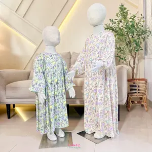 Little Tsurayya - (Abaya Saja) Abaya Anak Kanaya Motif Bahan Rayon