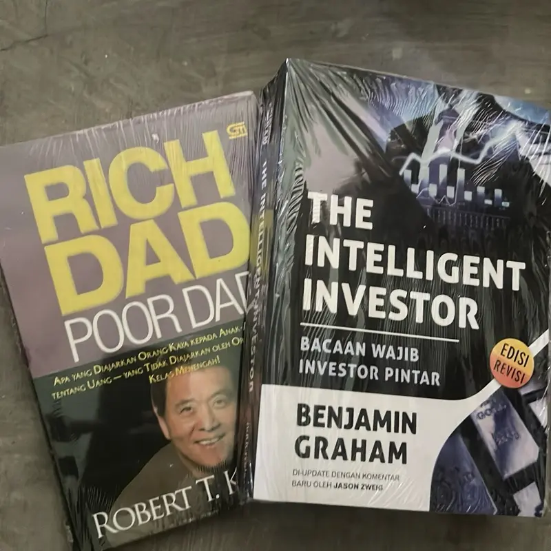 PAKET 2 BUKU RICH DAD POOR DAD - INTELLIGENT INVESTOR - PAKET BUKU KEUANGAN