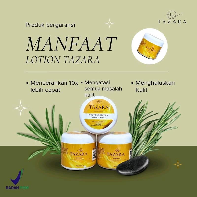HB TAZARA BRIGHTENING SUPER DOSTING SPF 50PA+++ UKR 250ML Handbody Lotion Mencerahkan  Pencerah Lightening 3
