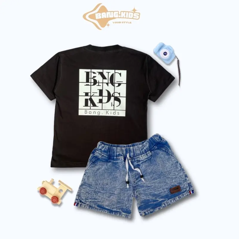 Setelan Jeans Anak Unisex Usia 1-8 Tahun dari Katun - Bayi   Kids 6